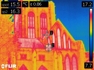 York Minster in Thermal Imagery