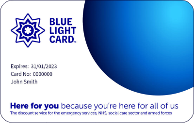 Charters-Reid Surveyors now offer a 5% discount on proof of a Blue Light Card